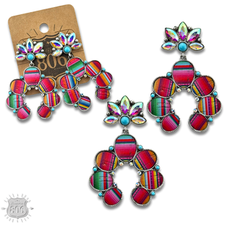 Serape horseshoe earring - Boutique Bella BellaEarrings