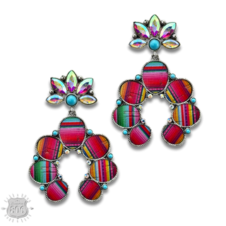 Serape horseshoe earring - Boutique Bella BellaEarrings
