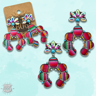 Serape horseshoe earring - Boutique Bella BellaEarrings