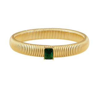 Serenity Emerald CZ Gold Bracelet - Boutique Bella BellaBracelet