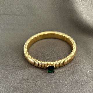 Serenity Emerald CZ Gold Bracelet - Boutique Bella BellaBracelet
