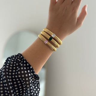 Serenity Emerald CZ Gold Bracelet - Boutique Bella BellaBracelet