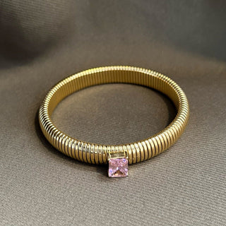 Serenity Pink CZ Gold Bracelet - Boutique Bella Bella