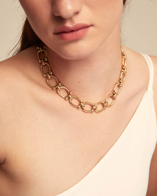Serotonin Gold - Short link chain necklace - Boutique Bella BellaUno de 50 - Necklace