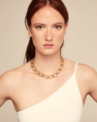 Serotonin Gold - Short link chain necklace - Boutique Bella BellaUno de 50 - Necklace