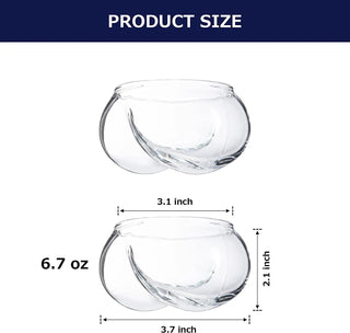 Set Of 2 Womens Butt Shaped Whiskey Wine Glasses 6 7 Oz Wine Whiskey Water Buttock Shaped Gift For B - Boutique Bella Bella