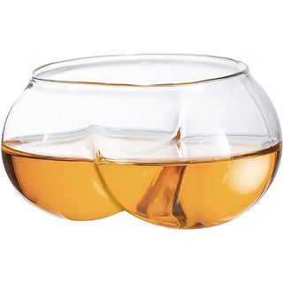 Set Of 2 Womens Butt Shaped Whiskey Wine Glasses 6 7 Oz Wine Whiskey Water Buttock Shaped Gift For B - Boutique Bella Bella