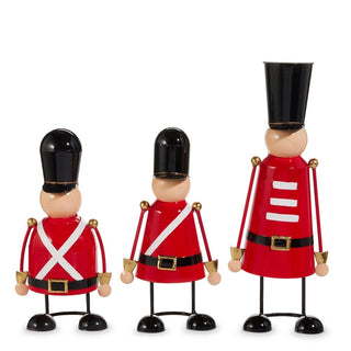 Set of 3 Red Iron Nutcrackers Set - Boutique Bella BellaChristmas Decor
