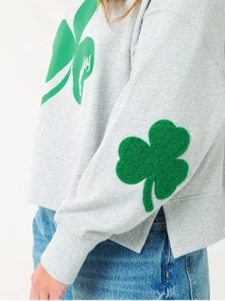 Shamrock Lucky Relaxed Sweatshirt - Boutique Bella Bellasweatshirt