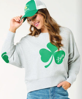 Shamrock Lucky Relaxed Sweatshirt - Boutique Bella Bellasweatshirt