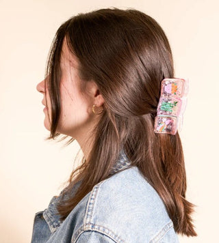 Shape Up Claw Clip - Mahjong Tiles - Boutique Bella BellaHair Clip