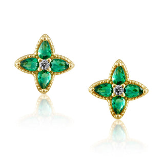 Shari Emerald Stud - Boutique Bella BellaEarring