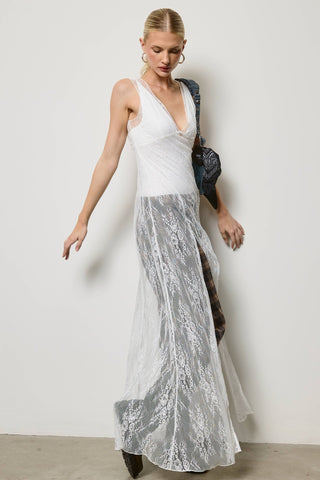 Sheer Lace Maxi Dress with Bodysuit - Boutique Bella BellaDress