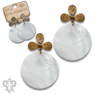 Shell disc earring, last call - Boutique Bella BellaEarrings