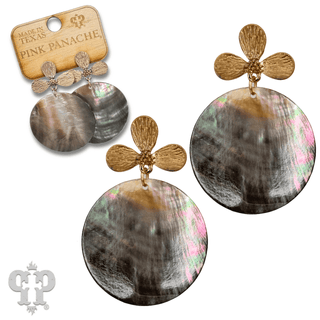 Shell disc earring, last call - Boutique Bella BellaEarrings