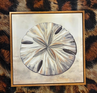 Shell Wall Decor with Hand Painted Texture Wall Decor - Boutique Bella Bellawall art