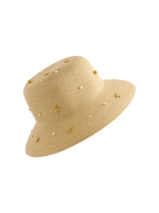 Shelly Straw Bucket Hat,Natural - Boutique Bella BellaHat