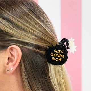 She's Gonna Blow - Bomb - Acetate Hair Claw Clip - Boutique Bella BellaClaw Clip
