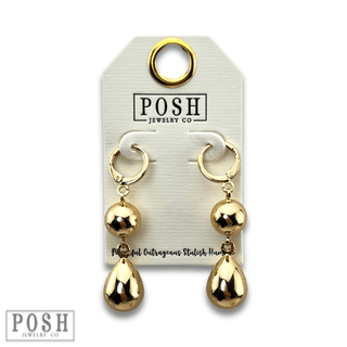 Shiny bead earring - Boutique Bella BellaEarrings