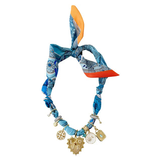 Shirley Multi Charm Scarf Necklace - Boutique Bella BellaNecklace