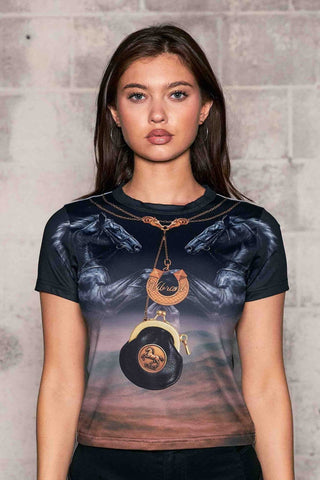 Short Sleeve Cowgirl Tee - Boutique Bella BellaT-Shirt