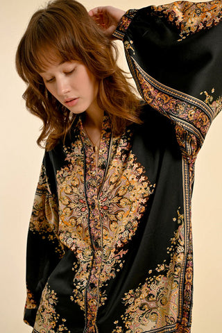 Sicily Dream Black Blouse - Boutique Bella BellaBLOUSE