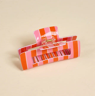 Sicily Stripes Pink Claw Clip - Boutique Bella BellaHair Clip