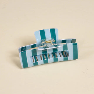 Sicily Stripes Teal Claw Clip - Boutique Bella BellaHair Clip