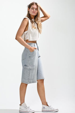 Side Tie Oatmeal Top - Boutique Bella BellaTop