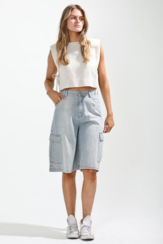 Side Tie Oatmeal Top - Boutique Bella BellaTop