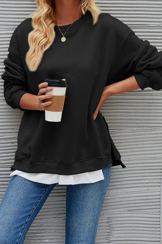 Side Zipper Pullover Sweatshirt - Boutique Bella BellaSweatshirt