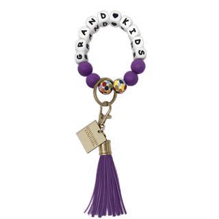 Silicone Beaded Bracelet Key Chain - Grandkids - Boutique Bella BellaKeychain