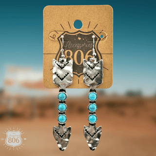 Silver arrow earring - Boutique Bella BellaEarrings