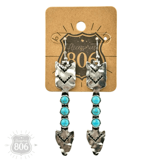 Silver arrow earring - Boutique Bella BellaEarrings