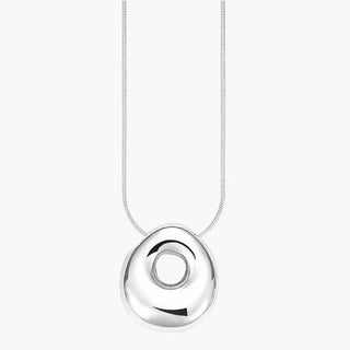 Silver Glow Bubble Letter Initial Necklace - Boutique Bella BellaMonogram Necklace
