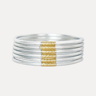 Silver Lumine All Weather Bangles® (Set of 6) - Boutique Bella BellaBangles