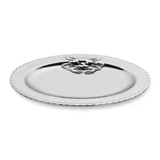 Silver Plated Crab Oval Platter 16 X 12 - Boutique Bella BellaServing Platter