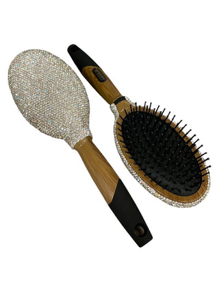 SILVER RHINESTONES HAIR BRUSH - Boutique Bella BellaHairbrush
