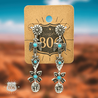Silver southwest style earring - Boutique Bella BellaEarrings