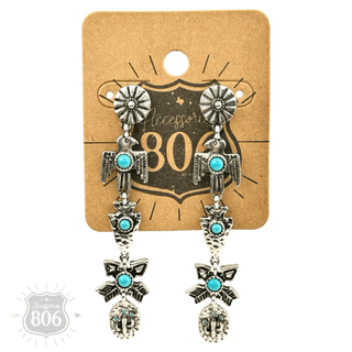 Silver southwest style earring - Boutique Bella BellaEarrings