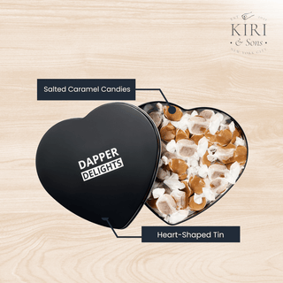 Single Malt Scotch Whiskey Caramel Heart Tin Small Batch High Quality Salted Caramels Gift Gifted In - Boutique Bella Bella