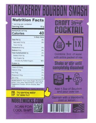 Single Serve Blackberry Bourbon Smash Mixer - Boutique Bella BellaBeverage