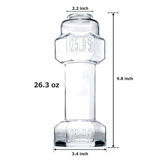 Single Set Dumbbell Beer Whiskey Glasses Giant Lifting Beers 26OZ Glass Large Weight - Boutique Bella Bella