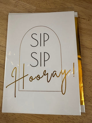 Sip Sip Hooray Greeting Card - Boutique Bella Bellagreeting Card