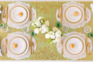 Light Green Damask Runner