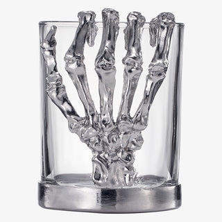 Skeleton Whiskey Glass Tumbler Single 10OZ Halloween Skeleton Glasses 4 3 H Goth Gifts Skeleton Gift - Boutique Bella BellaGlassware