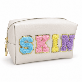 Skin Glam Cosmetic Bag Cream - Boutique Bella BellaPouches