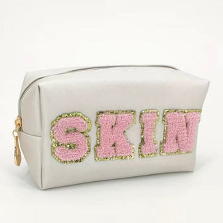 Skin Glam Cosmetic Bag Cream - Boutique Bella BellaPouches