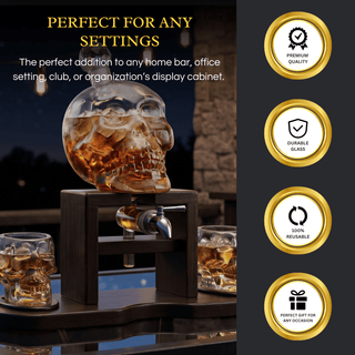 Skull Whiskey 750ML Decanter Set Premium Barware Gift Elegant Drinkware Collection - Boutique Bella BellaDecanter Sets