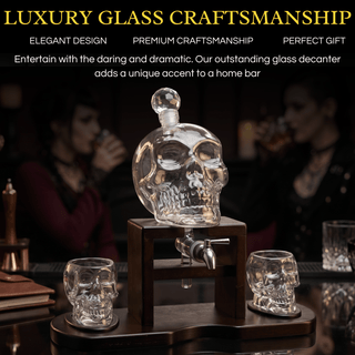 Skull Whiskey 750ML Decanter Set Premium Barware Gift Elegant Drinkware Collection - Boutique Bella BellaDecanter Sets